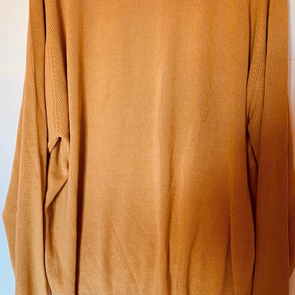 Vintage L. Etienne Men's Camel Crewneck Sweater 85% Silk 15% Merino Wool Size XL